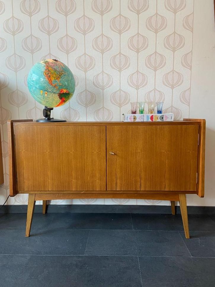 Vintage Duits compact dressoir van Bartels Möbel, Huis en Inrichting, Kasten | Dressoirs, Gebruikt, 100 tot 150 cm, 25 tot 50 cm