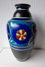 Zeldzaam mooie grote Gouda plateel vaas, Antiek en Kunst, Antiek | Keramiek en Aardewerk, Ophalen of Verzenden