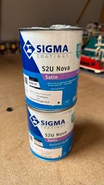 Sigma S2U Nova Satin (RAL7021), Doe-het-zelf en Verbouw, Verf, Beits en Lak, Minder dan 5 liter, Ophalen of Verzenden, Nieuw, Lak