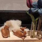 Houten Vogel Beelden Set, Ophalen of Verzenden, Zo goed als nieuw, Dier