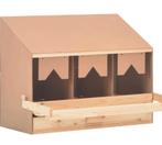 Kippenlegkast 3 compartimenten 72x33x54cm massief grenenhout, Ophalen of Verzenden, Nieuw