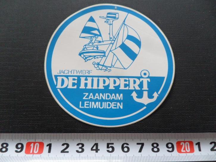 sticker Zaandam Leimuiden Jachtwerf DE HIPPERT, Verzamelen, Stickers, Zo goed als nieuw, Ophalen