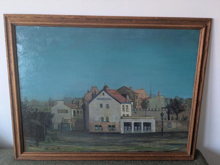 Stadsgezicht door Jan Hofland (1919), Antiek en Kunst, Kunst | Schilderijen | Klassiek, Ophalen