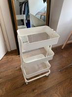 NIEUW RÅSKOG Roltafel, wit, 35x45x77 cm, Huis en Inrichting, Woonaccessoires | Krantenbakken en Lectuurbakken, Ophalen, Zo goed als nieuw