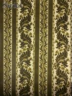 6768 olijf velours baan met ranken vintage behang, Swiet, Huis en Inrichting, Stoffering | Behang, Ophalen of Verzenden, Minder dan 10 m²