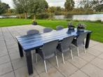 buitentafel met stoelen, Ophalen, Gebruikt, Rechthoekig, Hout