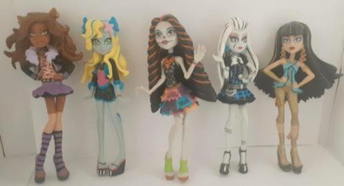 Monster High 5 pvc Figuren Mattel, Verzamelen, Poppetjes en Figuurtjes, Gebruikt, Ophalen of Verzenden