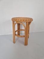 Vintage rotan boho kruk bamboe design, Gebruikt, Onbekend, Ophalen of Verzenden, Onbekend