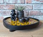 La chouffe serveerplateau met bierdopjes en epoxy., Huis en Inrichting, Ophalen of Verzenden, Zo goed als nieuw, Rond