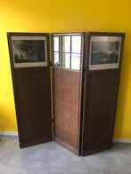 Uniek Antiek Kamerscherm met prints v schilder Camille Corot, Ophalen, Gebruikt