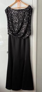 mads norgaard pailletten top + galarok zwart satin | 36, Galajurk, Zwart, Ophalen of Verzenden, Zo goed als nieuw