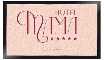 Deurmat: HOTEL MAMA (45x75cm-schoonloop beschikbaar voor biedingen