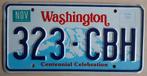 USA kentekenplaat / nummerplaat Washington centennial, Ophalen, Gebruikt, Auto's