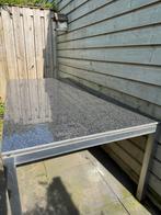 Granieten tafelblad (impala), Tuin en Terras, Tuintafels, Ophalen, Gebruikt, Rechthoekig, Overige materialen