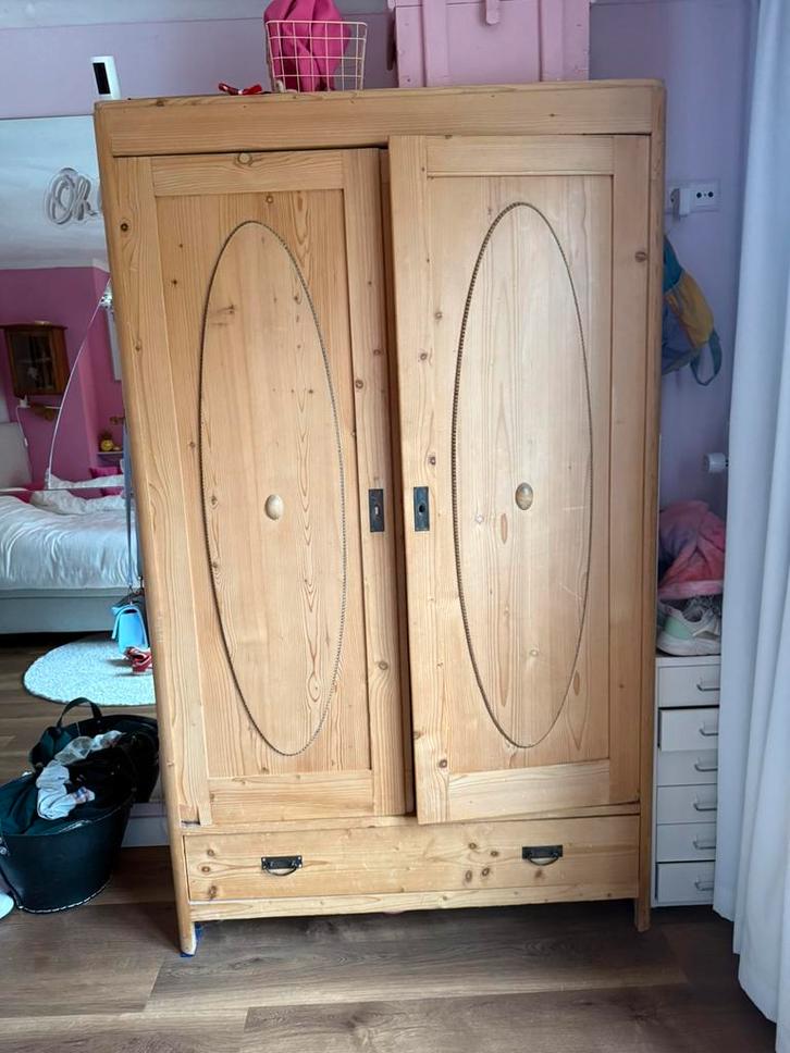 Grenen meiden kast, Huis en Inrichting, Kasten | Kledingkasten, Gebruikt, 150 tot 200 cm, 50 tot 100 cm, 25 tot 50 cm, Met lade(s)