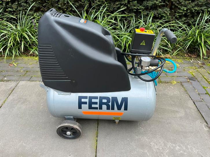 Compressor Ferm CRM1042 1,5pk 1100watt 24 liter, Doe-het-zelf en Verbouw, Compressors, Minder dan 25 liter, Minder dan 200 liter/min