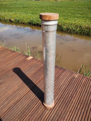 Paal voor onder kuiptafel ca 71 x 8 cm incl. houten doppen beschikbaar voor biedingen