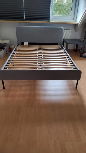 IKEA Slattum Grijze Stoffen Bedframe beschikbaar voor biedingen