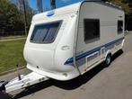 Caravan Hobby de Luxe 450 voortent fietsendrager, Schokbreker, Overige typen, Hobby, Treinzit
