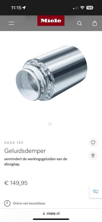 Geluidsdemper afzuigkap 150 mm