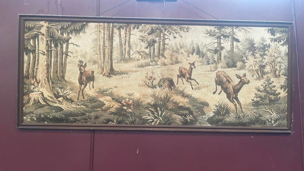 Oud borduurwerk gobelin, Ophalen, Natuur, Gebruikt, Voor 1940