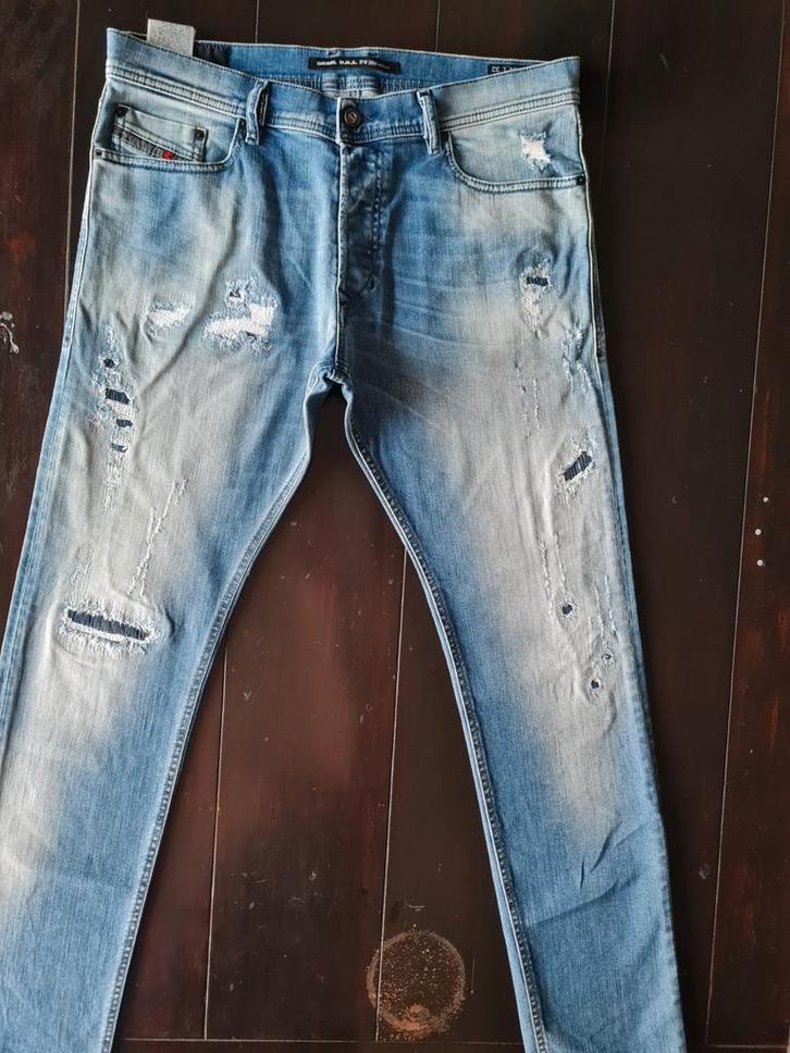 ZGAN DIESEL TEPPHAR DNA SLIM CARROT STRETCH DESTROY 34/32!!!, Kleding | Heren, Spijkerbroeken en Jeans, Zo goed als nieuw, W33 - W34 (confectie 48/50)