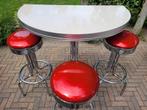 Amerikaanse barkrukken Bel Air muur bartafel fifties sixties, Huis en Inrichting, Barkrukken, Ophalen, Met voetsteun, 60 tot 90 cm
