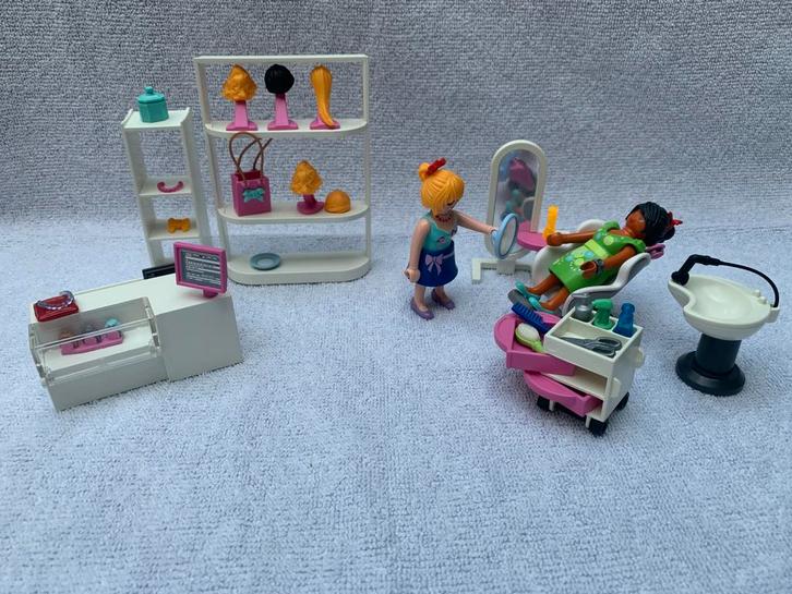 Playmobil City Life schoonheidssalon / kapsalon set 5476, Kinderen en Baby's, Speelgoed | Playmobil, Zo goed als nieuw, Complete set