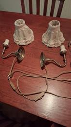 Vintage Wandlampen Set, Ophalen, Gebruikt, Stof, Vintage