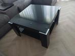 Zwarte Salontafel, Ophalen, Gebruikt, 50 tot 100 cm, Vierkant
