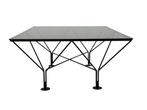 Vintage Salontafel Paolo Piva Stijl Met Rookglas 80's Design, Gebruikt, 100 tot 150 cm, Minder dan 50 cm, Rechthoekig