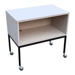 Vintage kastje audiomeubel op wieltjes LP kast, Ophalen