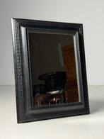 Ribbelframe spiegel zwart 20e eeuw, Ophalen, Rechthoekig, Minder dan 50 cm
