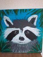 Wasbeer Schilderij - 20x20cm, Ophalen of Verzenden