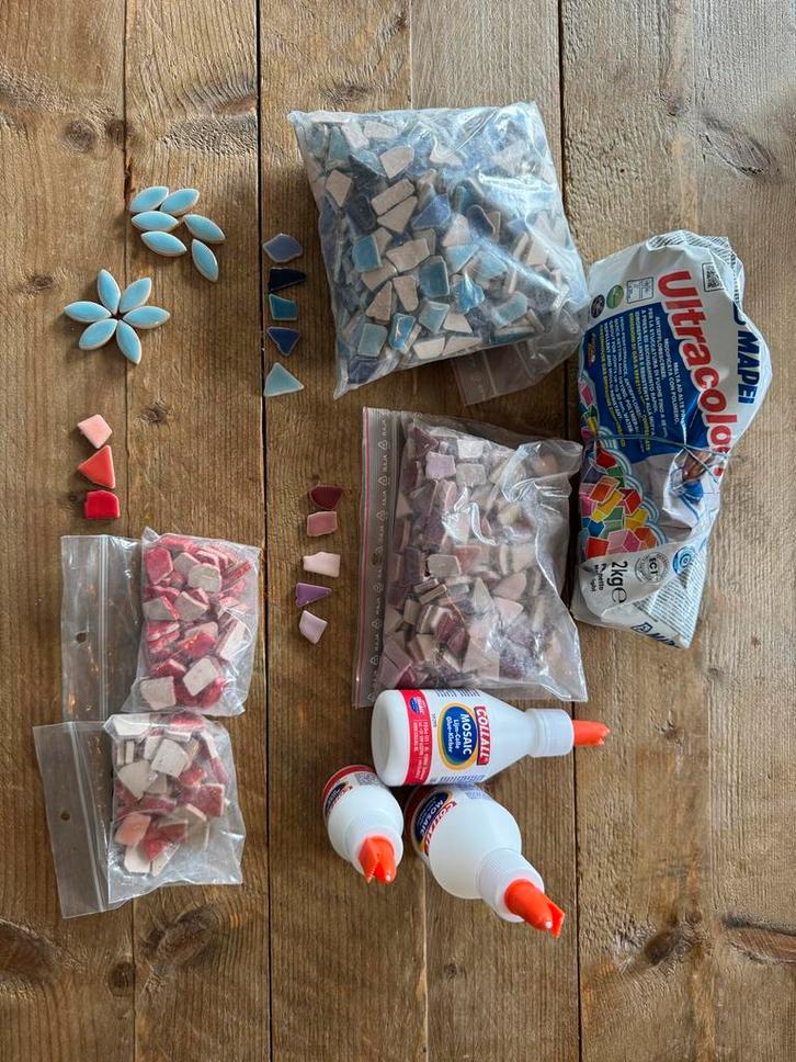 Mozaïek pakket met bamboo planken, Hobby en Vrije tijd, Knutselen, Gebruikt, Materiaal, Ophalen of Verzenden