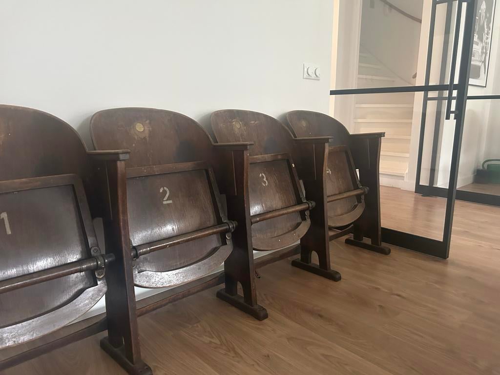 Vintage bioscoopstoelen - 4 stuks, Ophalen