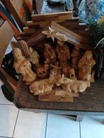 Houten kerststalletje met figuren, Diversen, Kerst, Ophalen of Verzenden