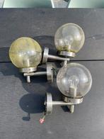 Buitenlamp bolvormig 3 stuks, Ophalen, Gebruikt, Wandlamp, Netvoeding