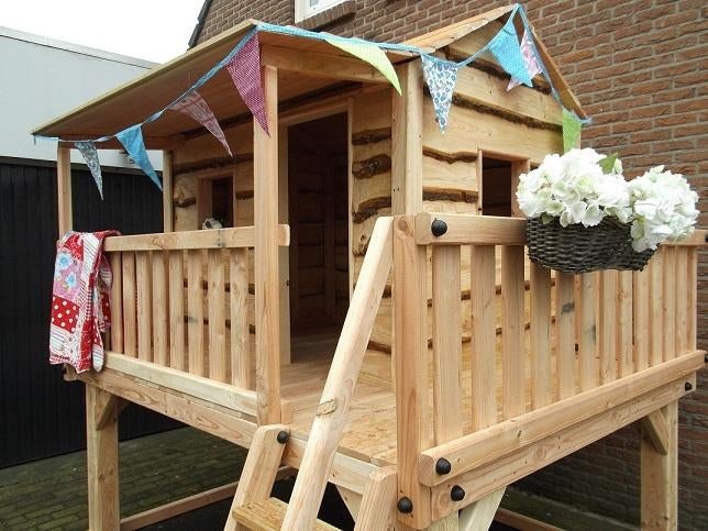 BOOMHUT KASTEEL speeltoren speelhuis klimtoren speeltoren, Kinderen en Baby's, Speelgoed | Buiten | Speeltoestellen, Nieuw, Brandweerpaal