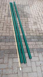 3x Giardino metalen tuinpaal rond 6 cm lengte 260 cm, Tuin en Terras, Palen, Balken en Planken, Ophalen, Zo goed als nieuw, 250 cm of meer