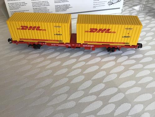 Marklin 47705 - Containerwagen DHL, Hobby en Vrije tijd, Modeltreinen | H0, Nieuw, Wagon, Wisselstroom, Märklin, Analoog, NS, Ophalen of Verzenden