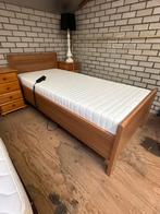 Elektrisch verstelbaar 1-persoons bed 90x200, Ophalen, 90 cm, Eenpersoons, Bruin