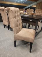 *VOORRAAD* 6 Landelijke Eetkamerstoel Bellagio Stof Liver (1, Huis en Inrichting, Stoelen, Nieuw, Ophalen of Verzenden, Vijf, Zes of meer stoelen