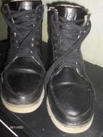Zwart Leren Gevoerde Halfhoge Herenschoenen met Veters M. 42, Zwart, Ophalen of Verzenden, Zo goed als nieuw, Veterschoenen