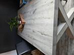 Mooie grijze eettafel 180 bij 1 meter, Huis en Inrichting, Tafels | Eettafels, Ophalen, Gebruikt, 50 tot 100 cm, Vijf personen of meer