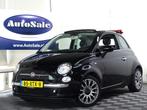 Fiat 500C 0.9 TwinAir Lounge Cabrio NAP INTERSCOPE LEDER BT, Euro 5, 86 pk, Gebruikt, Zwart