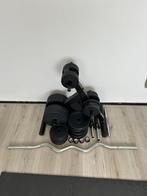 Gewichten rek / gewichten / dumbells / Ez bar / elastieken, Sport en Fitness, Ophalen, Zo goed als nieuw
