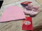 PSV Baby muts en slofjes roze, Kinderen en Baby's, Babykleding | Mutsen, Sjaals en Wanten, Meisje, Maat 56, Nieuw, Ophalen of Verzenden
