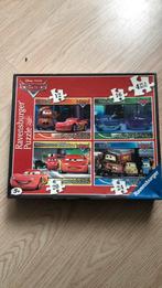 Doos met 4 puzzels van Cars, 10 tot 50 stukjes, Ophalen of Verzenden, Zo goed als nieuw