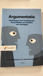 A.F. Snoeck-Henkemans - Argumentatie, Boeken, A.F. Snoeck-Henkemans; F.H. van Eemeren, Sociale wetenschap, Ophalen of Verzenden